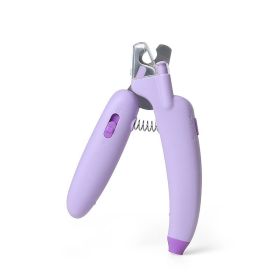 Ai Wo Pet Nail Clipper Cat Nail Knife Dog Nail Pliers LED Electric Nail Grinder Pet Products Wholesale (Specifications: Purple (Purple Lamp Cat Moss))