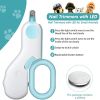 Pet Dog Cat Nail Clippers; Dog Nail Trimmers With LED Lights; Professional Beauty Care Tools