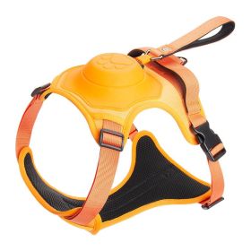 Pet Harness Vest-style Explosion-proof Dog Hand Holding Rope (Option: Orange-XL)